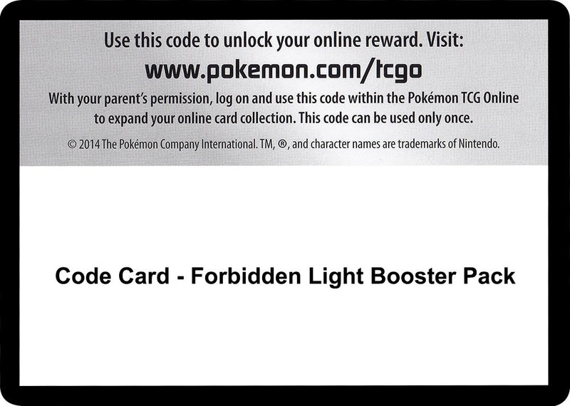 Image for Code Card - Forbidden Light Booster Pack (SM - Forbidden Light) - Pokemon