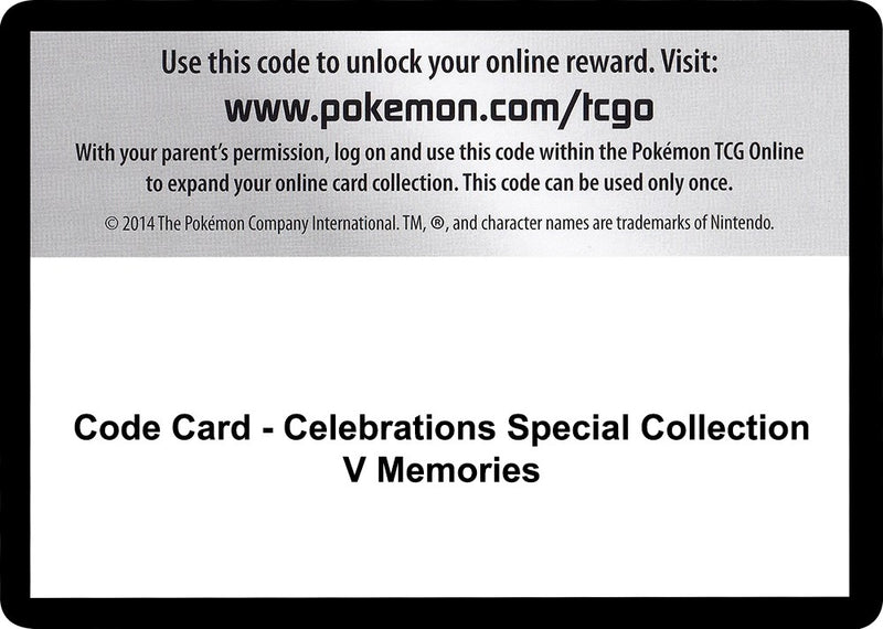 Image for Code Card - Celebrations Special Collection - V Memories - Pokemon