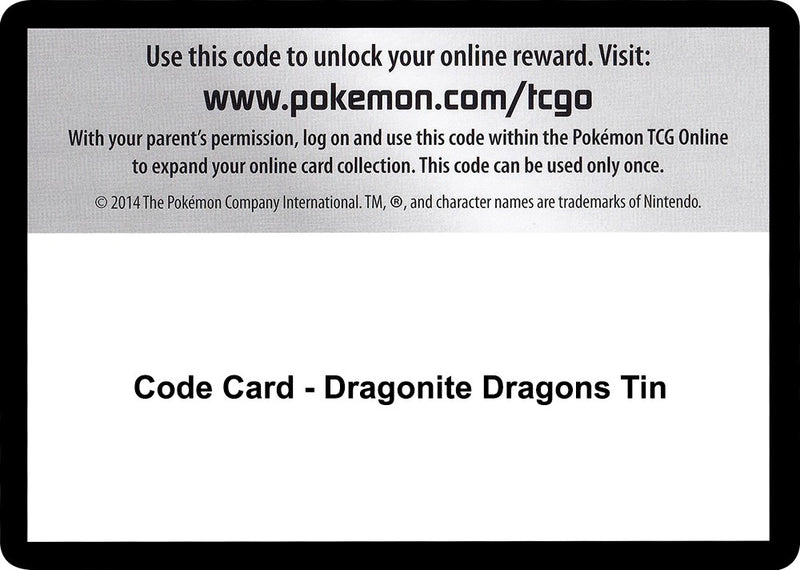 Code Card - Dragonite Dragons Tin