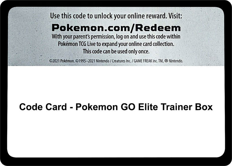 Image for Code Card - Pokemon GO Elite Trainer Box (Pokemon GO) - Pokemon