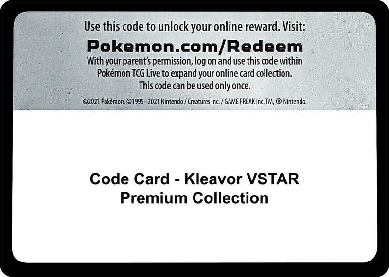 Code Card - Kleavor VSTAR Premium Collection
