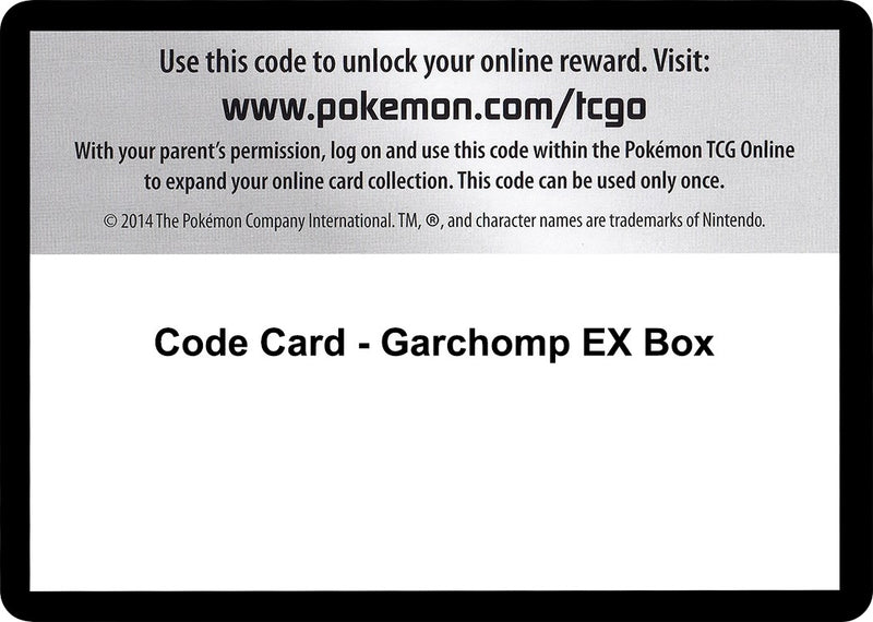 Image for Code Card - Garchomp EX Box (XY Base Set) - Pokemon