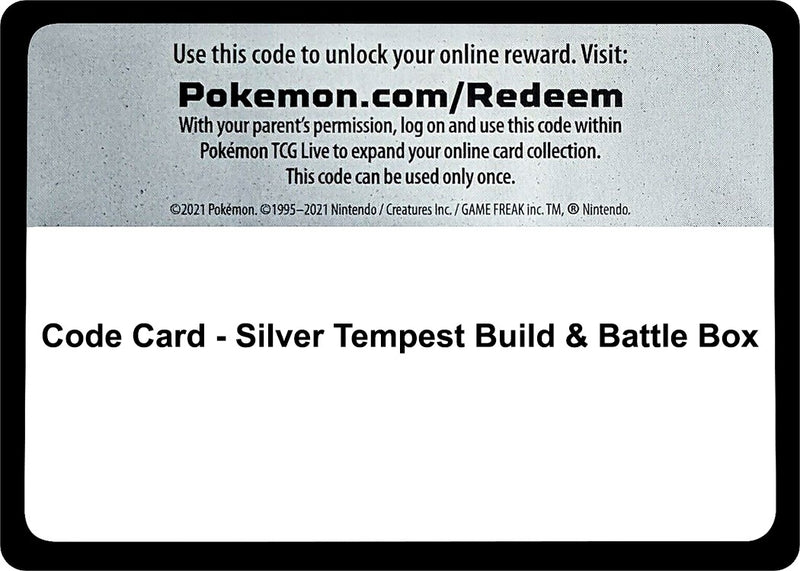 Image for Code Card - Silver Tempest Build & Battle Box (SWSH12: Silver Tempest) - Pokemon