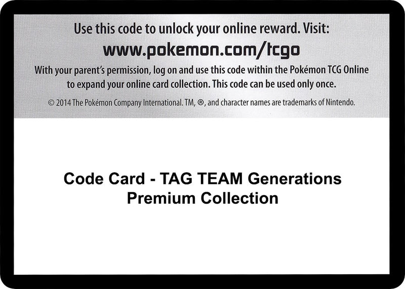 Image for Code Card - TAG TEAM Generations Premium Collection - Pokemon