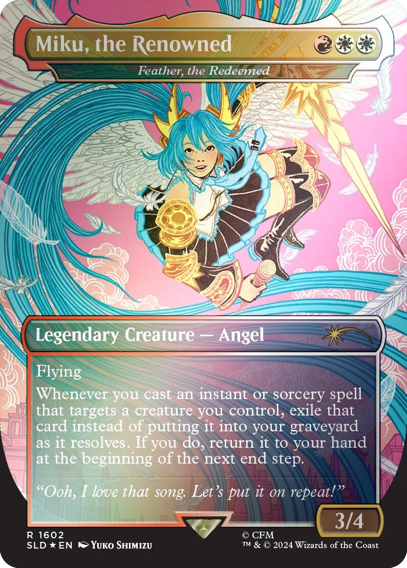 Image for Miku, the Renowned - Feather, the Redeemed (Rainbow Foil) (Secret Lair Drop Series) (1602) (SLD) - Magic: The Gathering