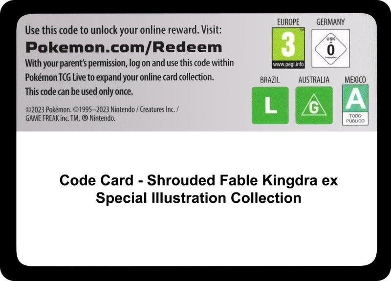 Image for Code Card - Shrouded Fable Kingdra ex Special Illustration Collection (SV: Shrouded Fable) - Pokemon
