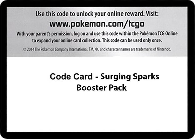 Image for Code Card - Surging Sparks Booster Pack (SV08: Surging Sparks) - Pokemon