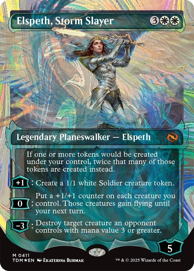 Image for Elspeth, Storm Slayer (Showcase) (Halo Foil) (Tarkir: Dragonstorm) (411) (TDM) - Magic: The Gathering