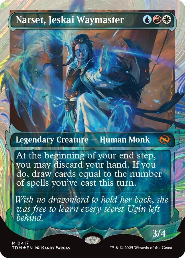 Image for Narset, Jeskai Waymaster (Showcase) (Halo Foil) (Tarkir: Dragonstorm) (417) (TDM) - Magic: The Gathering