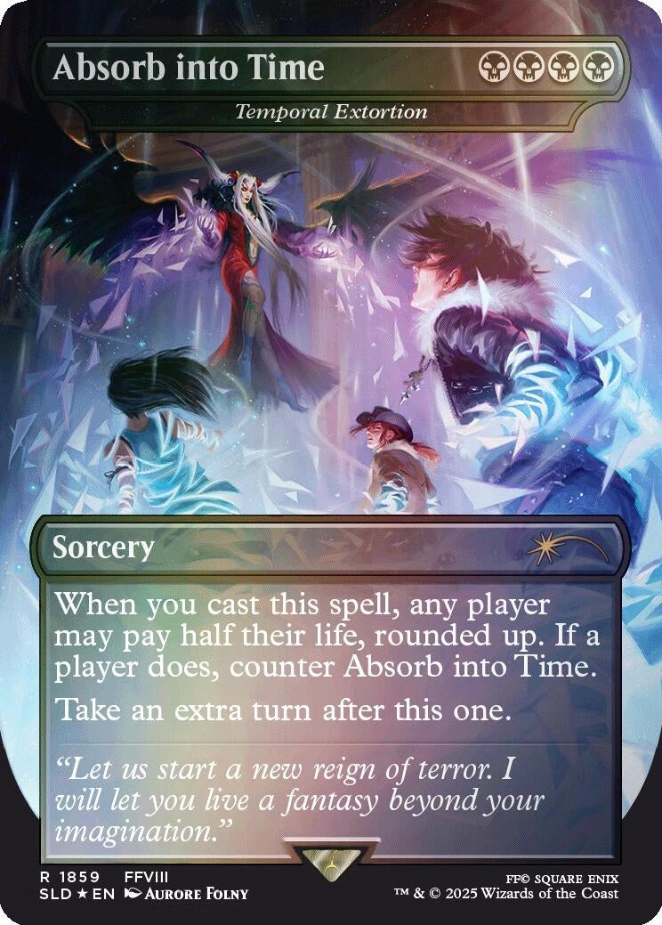 Image for Absorb into Time - Temporal Extortion (Rainbow Foil) (Secret Lair Drop Series) (1859) (SLD) - Magic: The Gathering