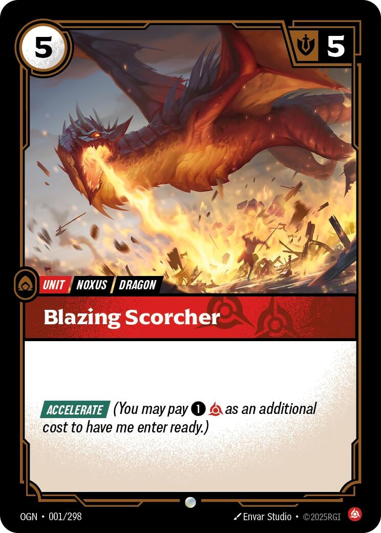 Image for Blazing Scorcher (Origins) (001/298) - Riftbound: League of Legends Trading Card Game