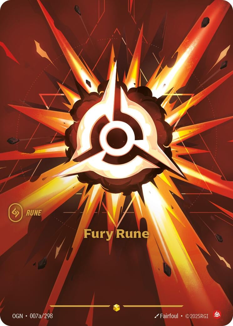 Image for Fury Rune (Alternate Art) (Origins) (007a/298) - Riftbound: League of Legends Trading Card Game