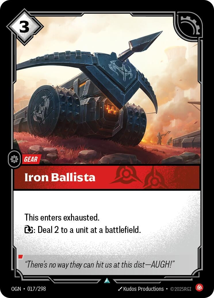 Image for Iron Ballista (Origins) (017/298) - Riftbound: League of Legends Trading Card Game