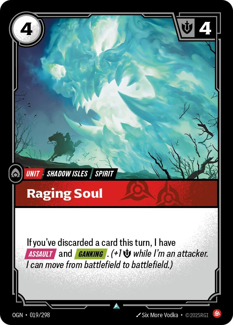 Image for Raging Soul (Origins) (019/298) - Riftbound: League of Legends Trading Card Game