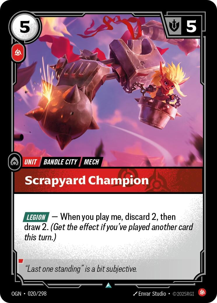Image for Scrapyard Champion (Origins) (020/298) - Riftbound: League of Legends Trading Card Game