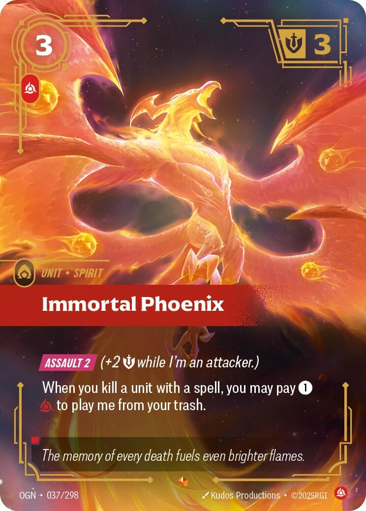 Image for Immortal Phoenix (Origins) (037/298) - Riftbound: League of Legends Trading Card Game