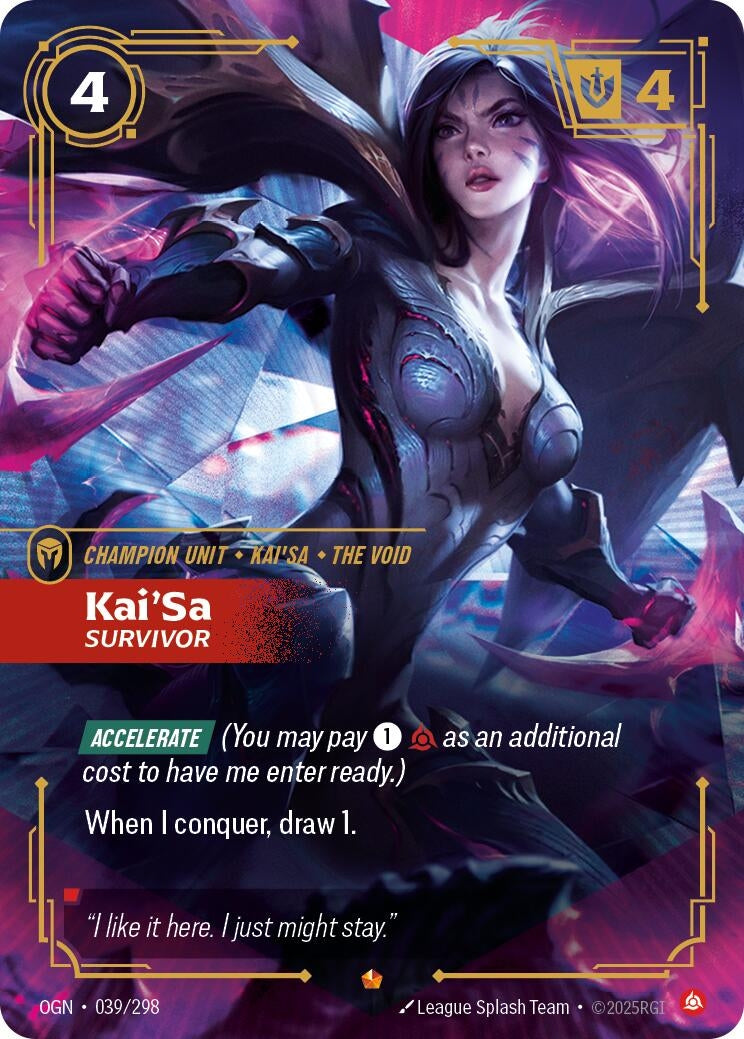 Image for Kai'Sa - Survivor (Origins) (039/298) - Riftbound: League of Legends Trading Card Game