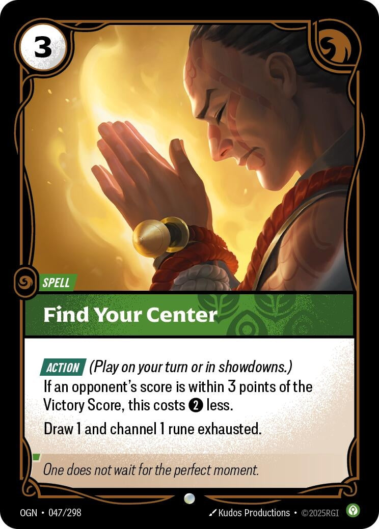 Image for Find Your Center (Origins) (047/298) - Riftbound: League of Legends Trading Card Game