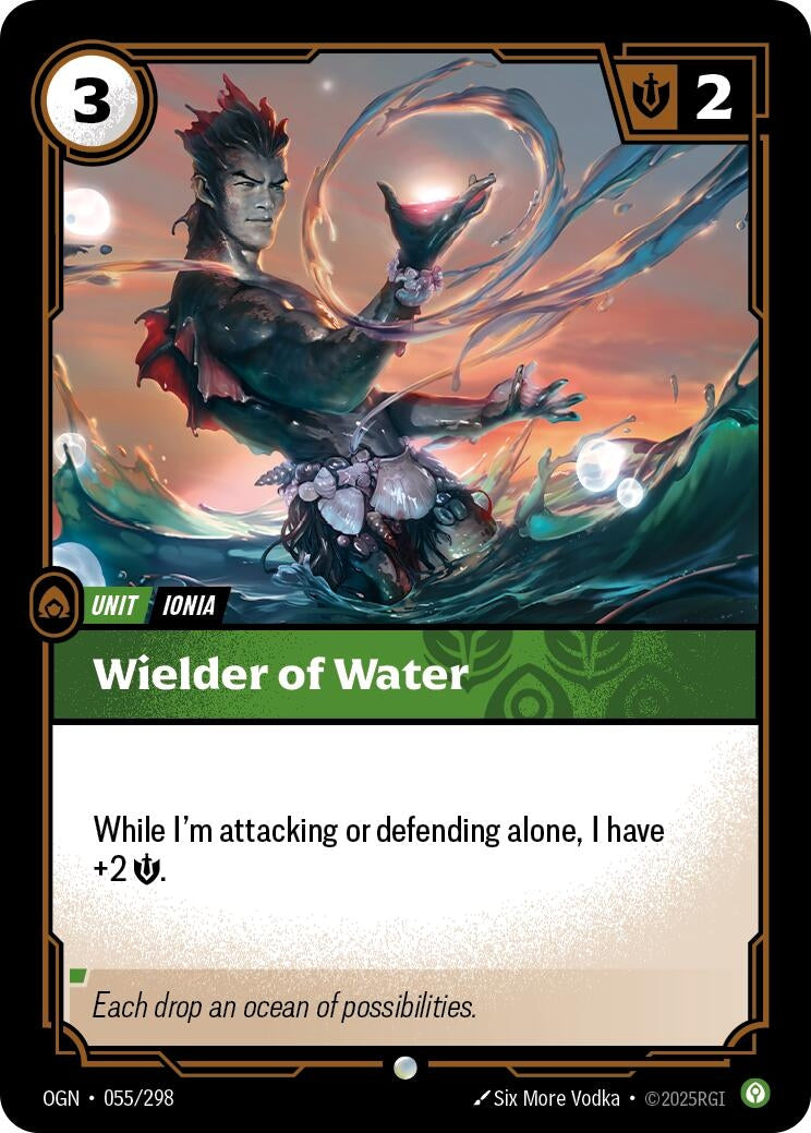 Image for Wielder of Water (Origins) (055/298) - Riftbound: League of Legends Trading Card Game