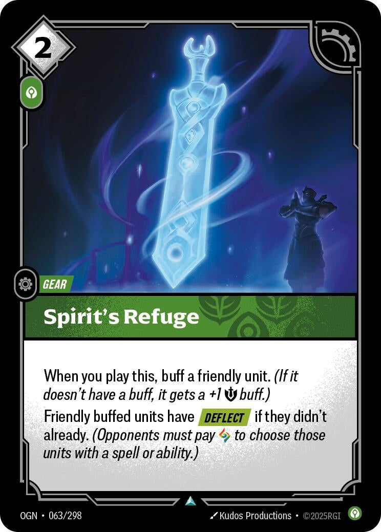 Image for Spirit's Refuge (Origins) (063/298) - Riftbound: League of Legends Trading Card Game
