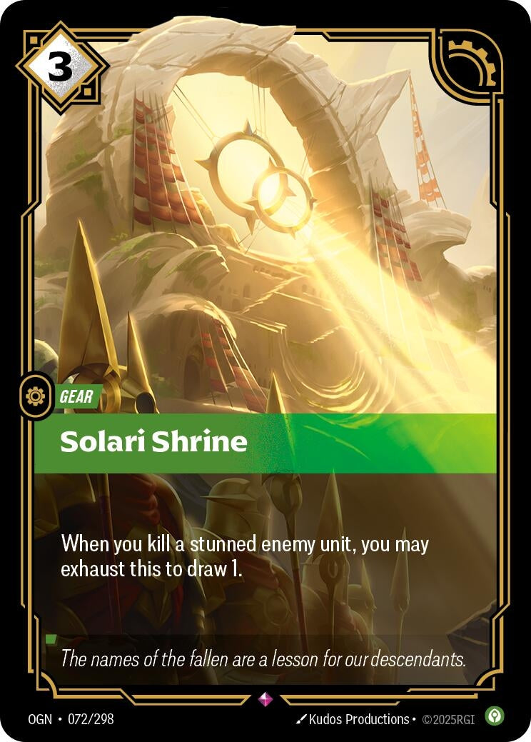 Image for Solari Shrine (Origins) (072/298) - Riftbound: League of Legends Trading Card Game
