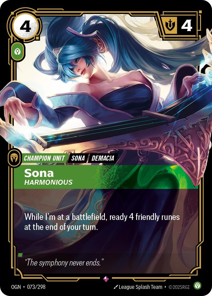 Image for Sona - Harmonious (Origins) (073/298) - Riftbound: League of Legends Trading Card Game