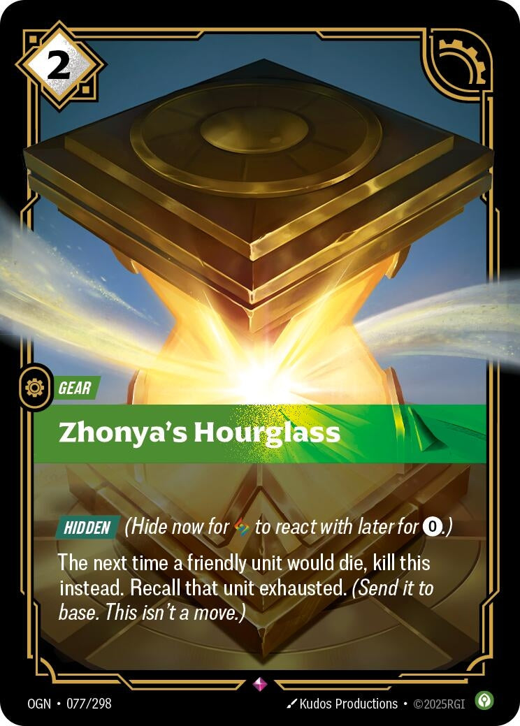 Image for Zhonya's Hourglass (Origins) (077/298) - Riftbound: League of Legends Trading Card Game