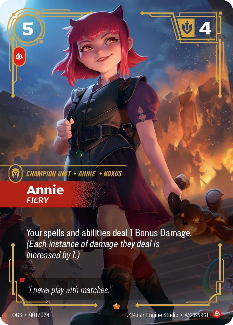 Image for Annie - Fiery (Origins: Proving Grounds) (001/024) - Riftbound: League of Legends Trading Card Game