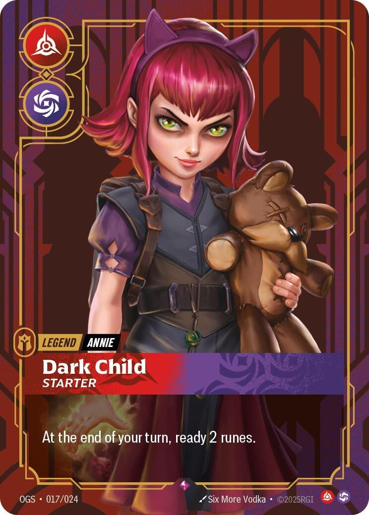 Image for Annie - Dark Child (Starter) (Origins: Proving Grounds) (017/024) - Riftbound: League of Legends Trading Card Game
