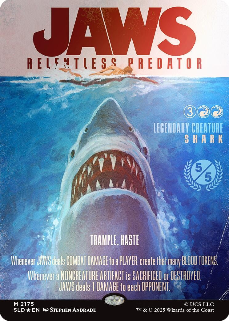 Image for Jaws, Relentless Predator (Rainbow Foil) (Secret Lair Drop Series) (2175) (SLD) - Magic: The Gathering