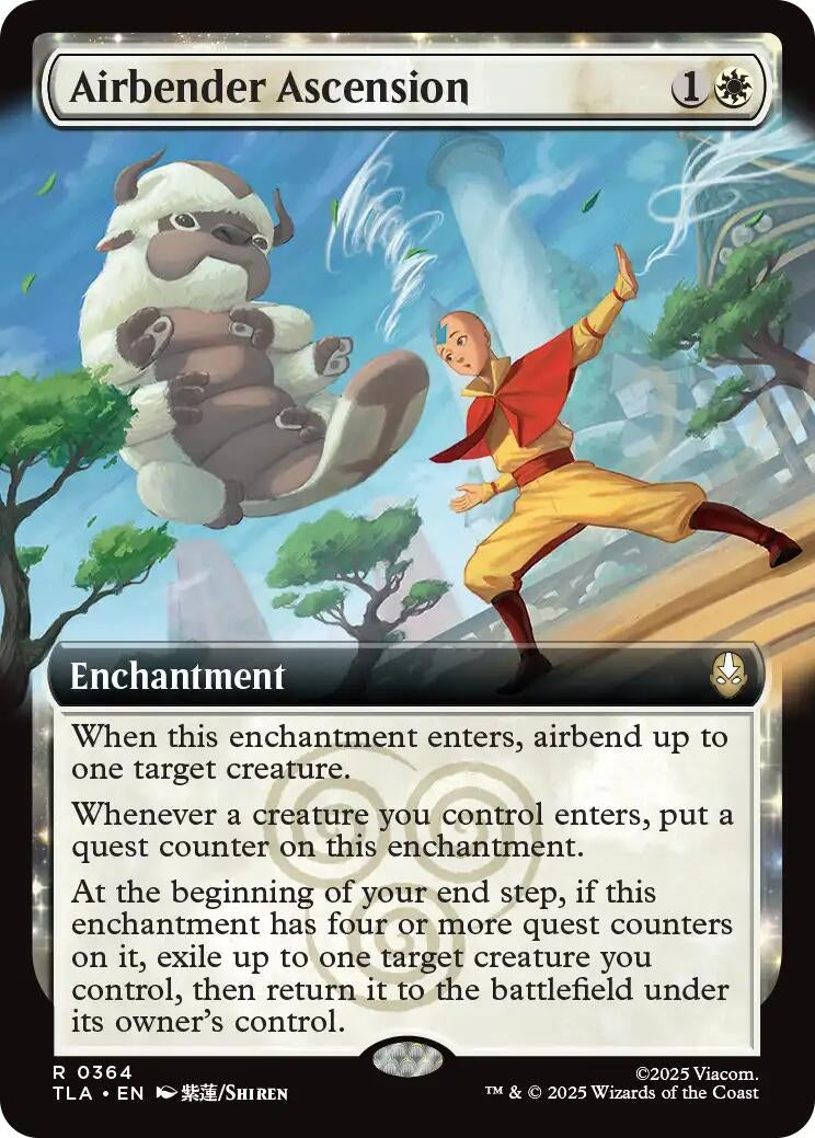 Image for Airbender Ascension (Extended Art) (Avatar: The Last Airbender) (364) - Magic: The Gathering