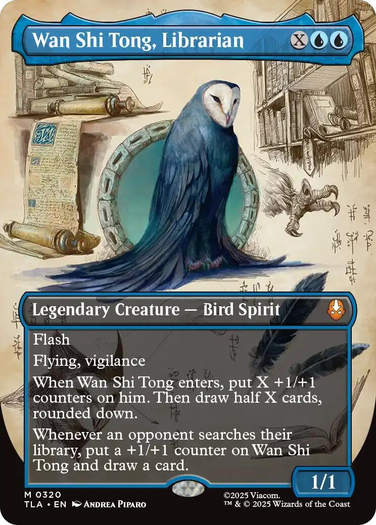 Image for Wan Shi Tong, Librarian (Borderless) (Avatar: The Last Airbender) (320) - Magic: The Gathering