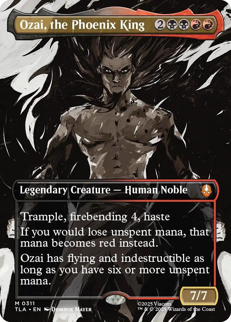 Image for Ozai, the Phoenix King (0311) (Borderless) (Avatar: The Last Airbender) (311) - Magic: The Gathering