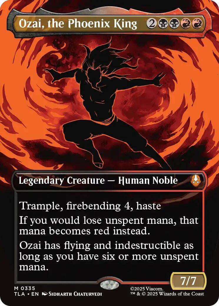 Image for Ozai, the Phoenix King (0335) (Borderless) (Avatar: The Last Airbender) (335) - Magic: The Gathering