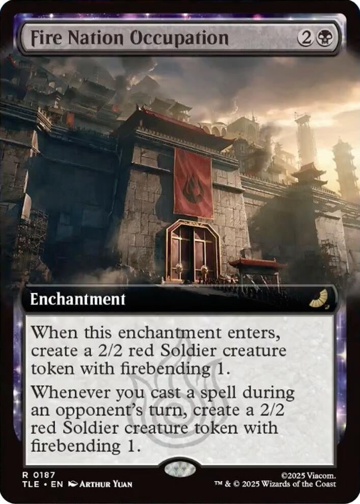 Image for Fire Nation Occupation (Extended Art) (187) - Magic: The Gathering