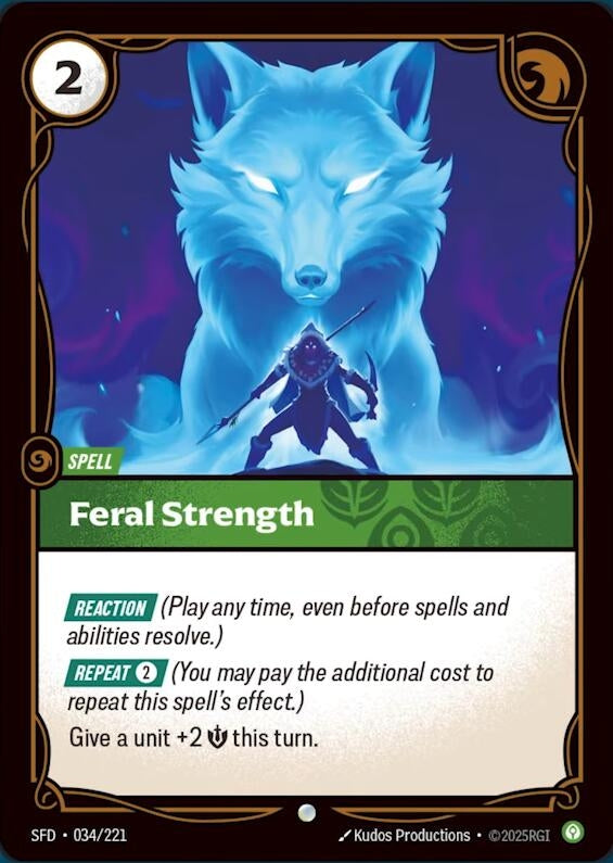 Image for Feral Strength (Spiritforged) (034/221) - Riftbound: League of Legends Trading Card Game