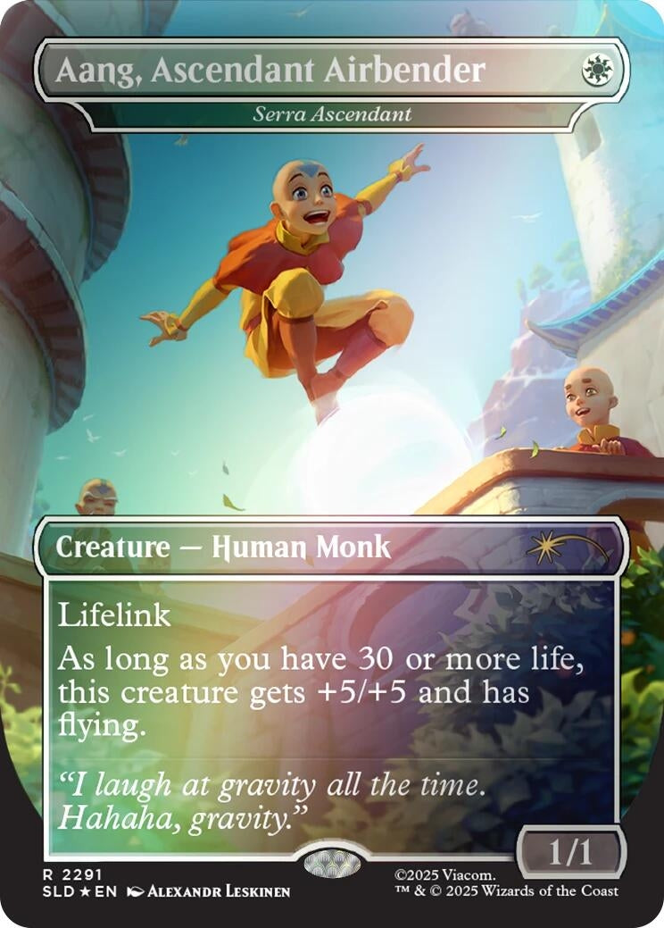 Image for Aang, Ascendant Airbender - Serra Ascendant (Rainbow Foil) (Secret Lair Drop Series) (2291) (SLD) - Magic: The Gathering