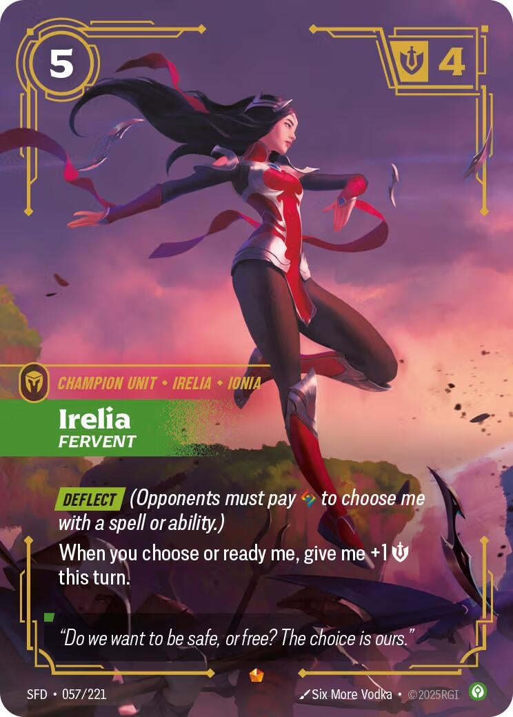 Image for Irelia - Fervent (Spiritforged) (057/221) - Riftbound: League of Legends Trading Card Game