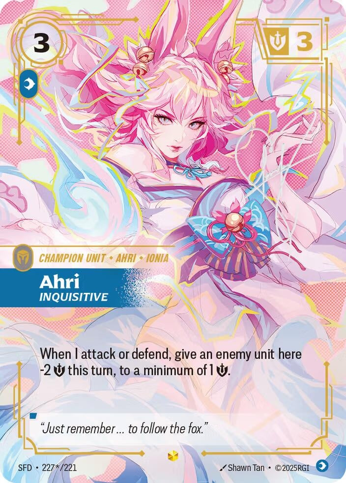 Ahri - Inquisitive (Signature) (Spiritforged) (227*/221)