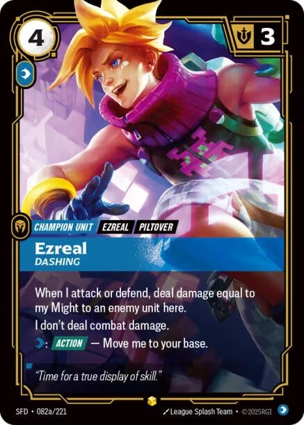 Ezreal - Dashing (Alternate Art) (Spiritforged) (082a/221)