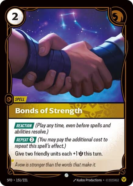 Image for Bonds of Strength (Spiritforged) (151/221) - Riftbound: League of Legends Trading Card Game