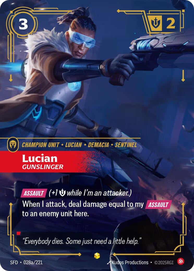Image for Lucian - Gunslinger (Alternate Art) (Spiritforged) (028a/221) - Riftbound: League of Legends Trading Card Game
