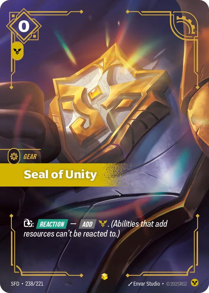Seal of Unity (Overnumbered) (Spiritforged) (238/221)