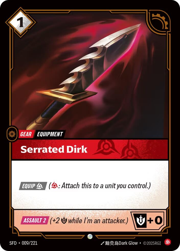 Image for Serrated Dirk (Spiritforged) (009/221) - Riftbound: League of Legends Trading Card Game