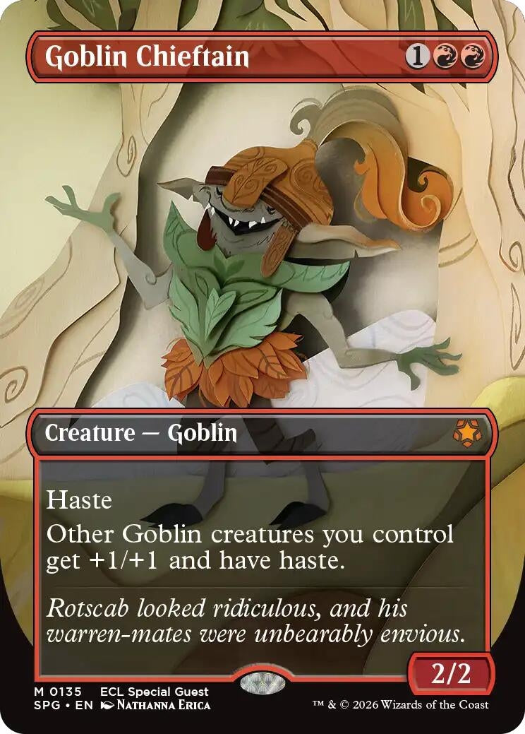 Image for Goblin Chieftain (Borderless) (Special Guests) (135) (SPG) - Magic: The Gathering