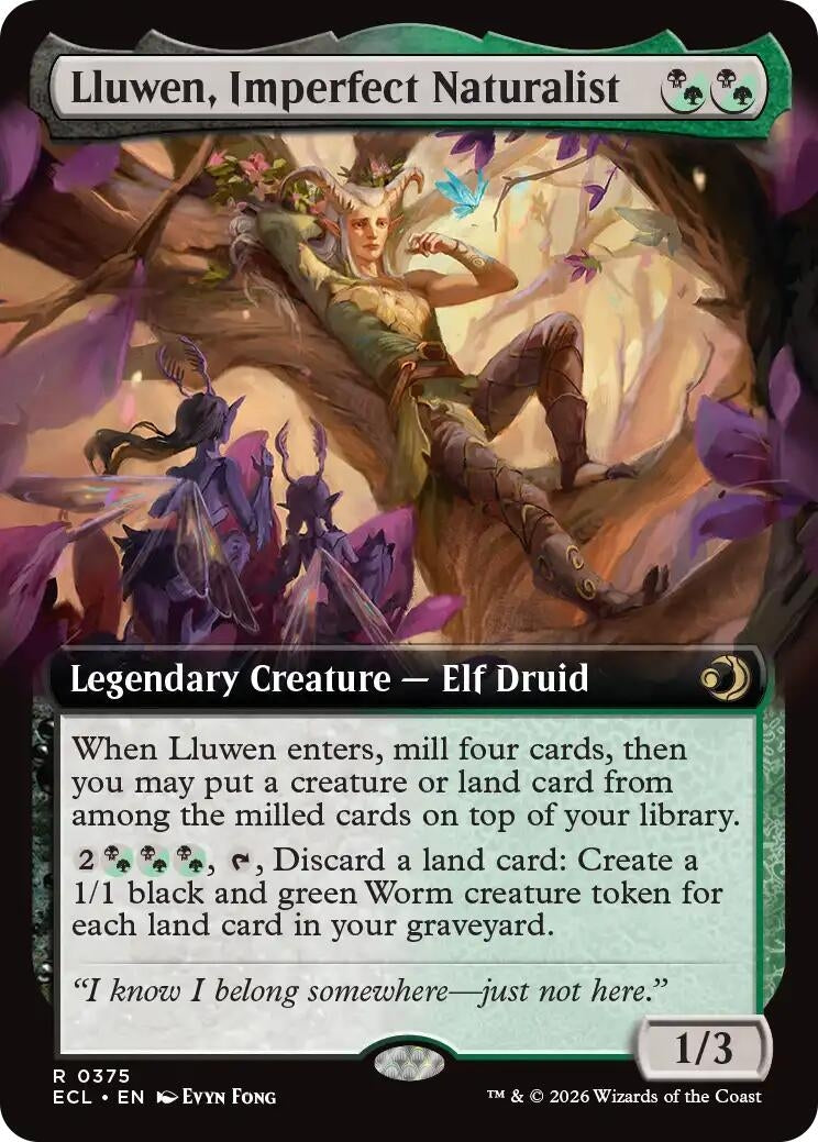 Image for Lluwen, Imperfect Naturalist (Extended Art) (375) - Magic: The Gathering