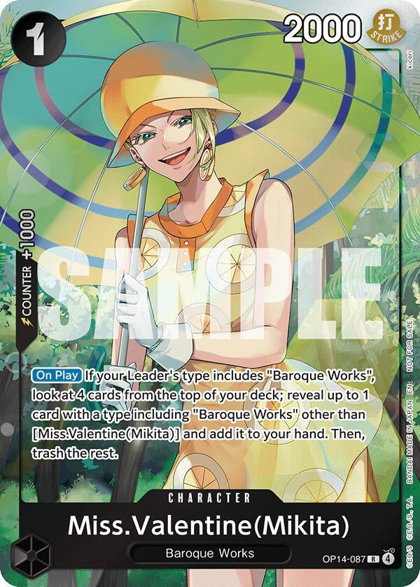 Miss.Valentine(Mikita) (Dash Pack) (The Azure Sea's Seven) (OP14-087)