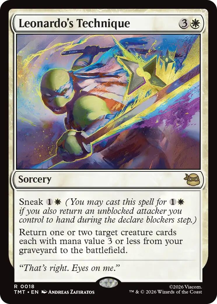 Image for Leonardo's Technique (Teenage Mutant Ninja Turtles) (18) - Magic: The Gathering
