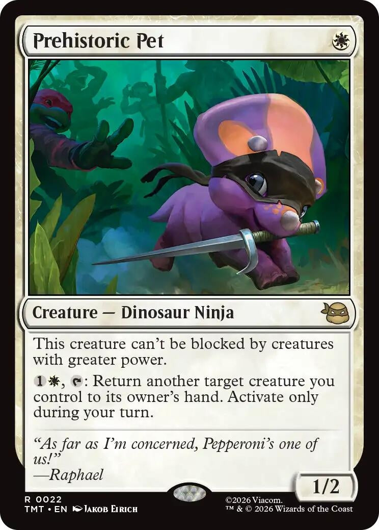 Image for Prehistoric Pet (Teenage Mutant Ninja Turtles) (22) - Magic: The Gathering