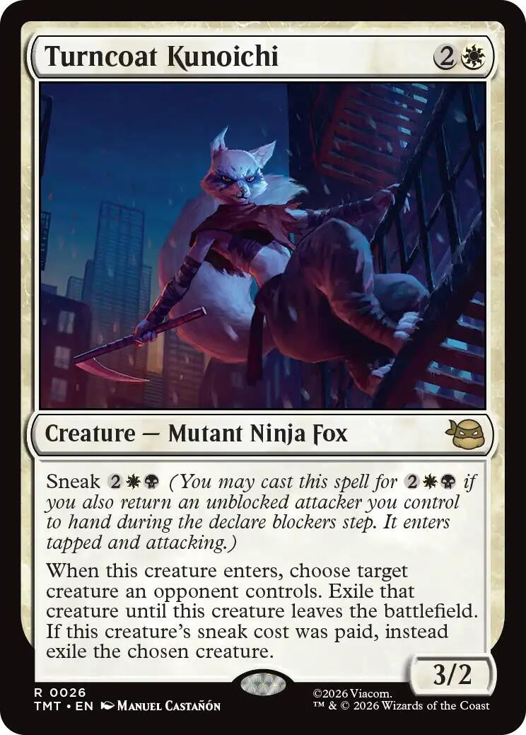 Image for Turncoat Kunoichi (Teenage Mutant Ninja Turtles) (26) - Magic: The Gathering